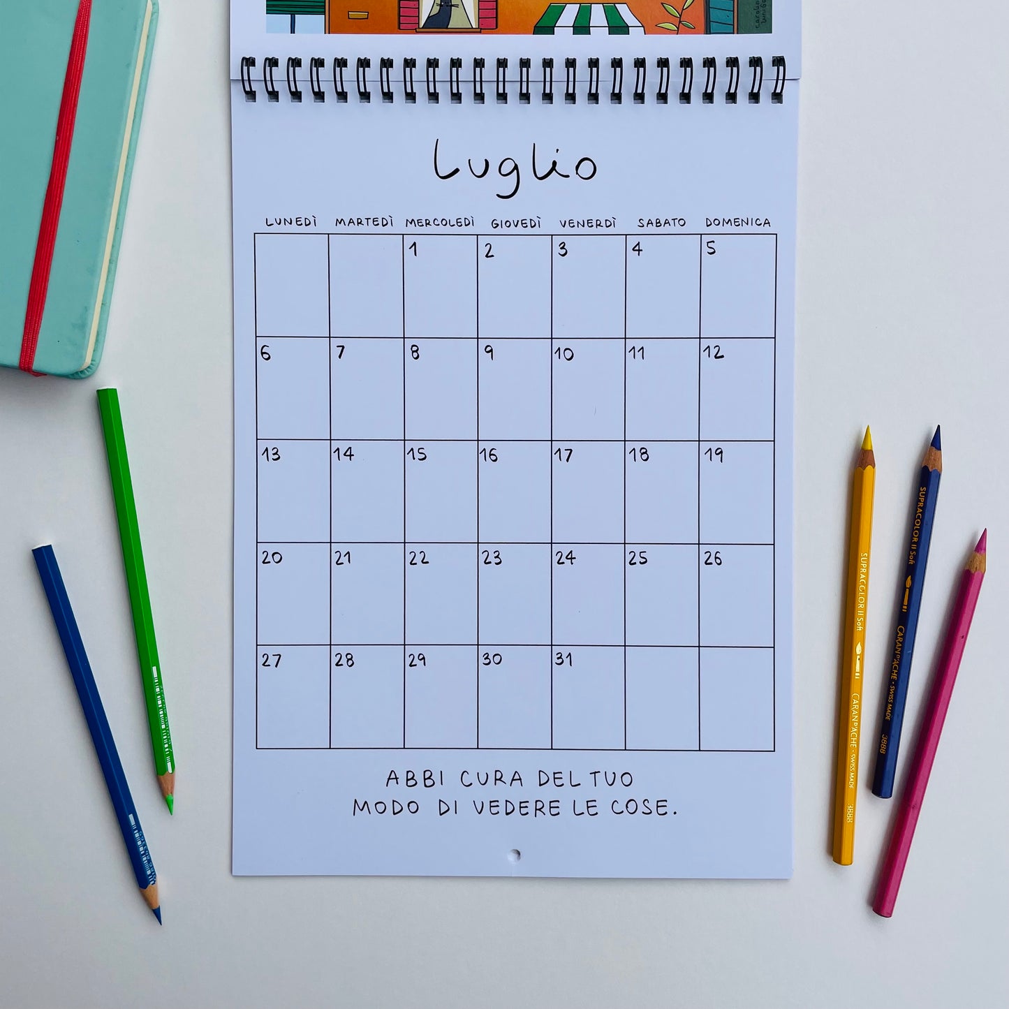 Calendario 2026 formato a4 da parete