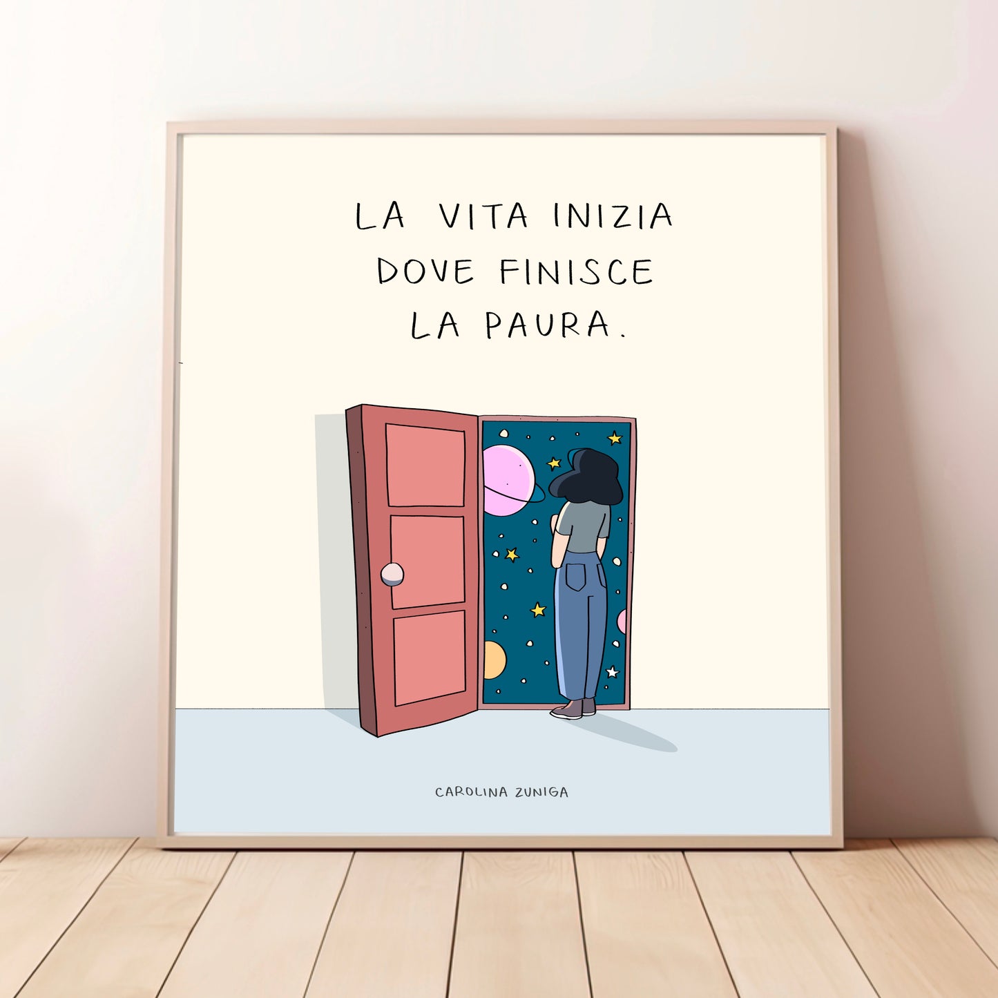 Stampa 20x20 - La vita inizia dove finisce la paura