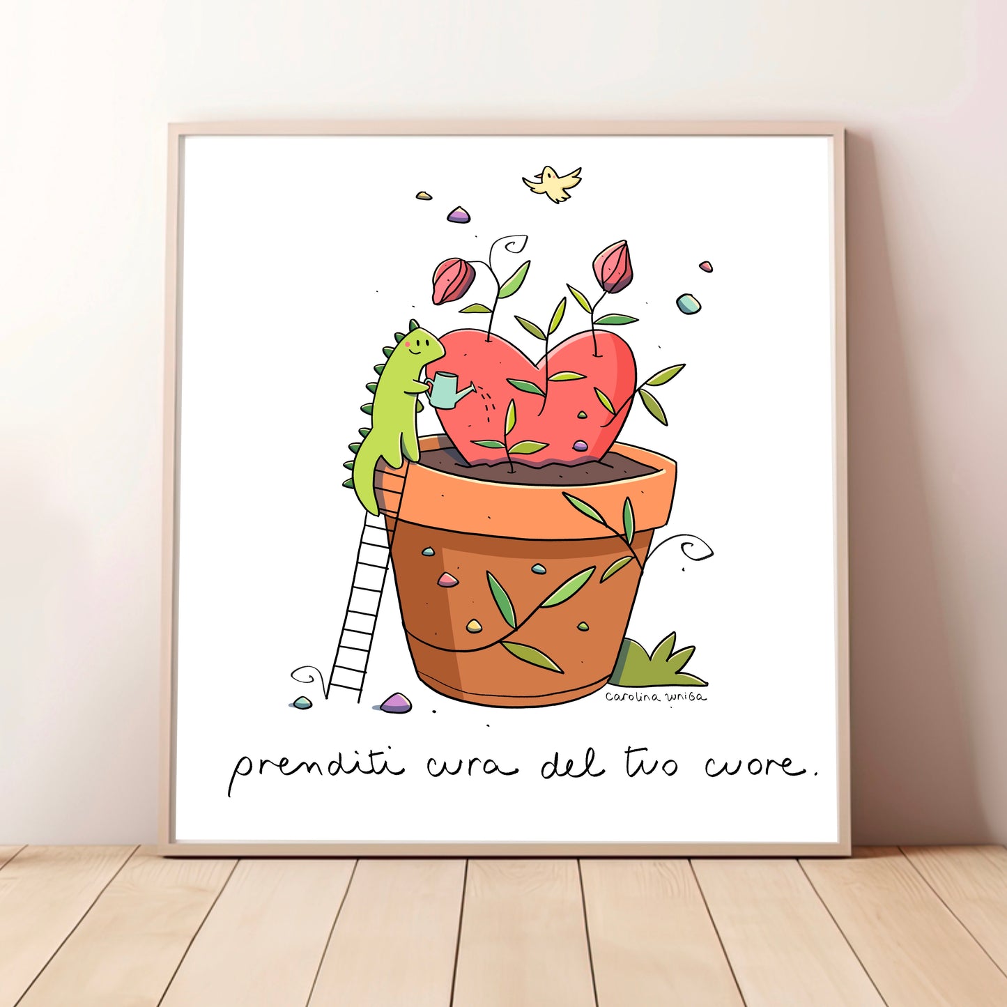 Stampa 20x20 - Prenditi cura del tuo cuore