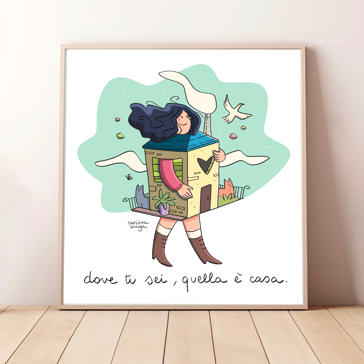 Stampa 20x20 - Dove tu sei, quella è casa