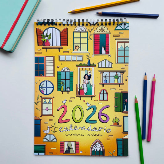 Calendario 2026 formato a4 da parete