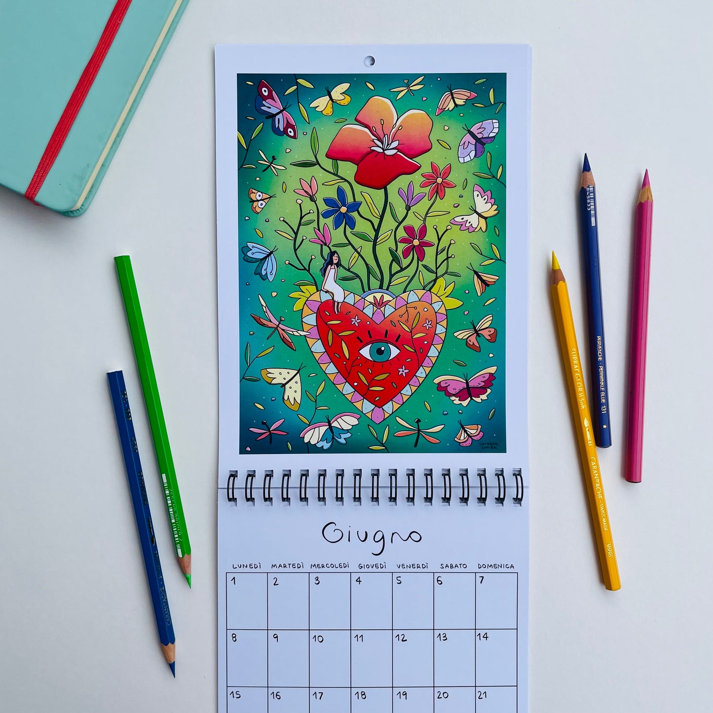 Calendario 2026 formato a5 da parete