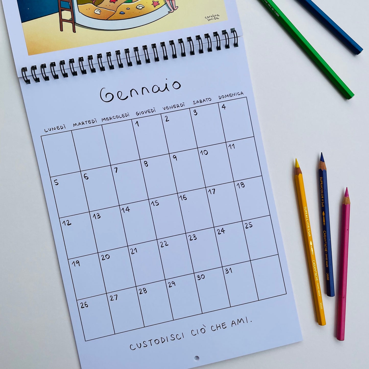 Calendario 2026 formato a4 da parete