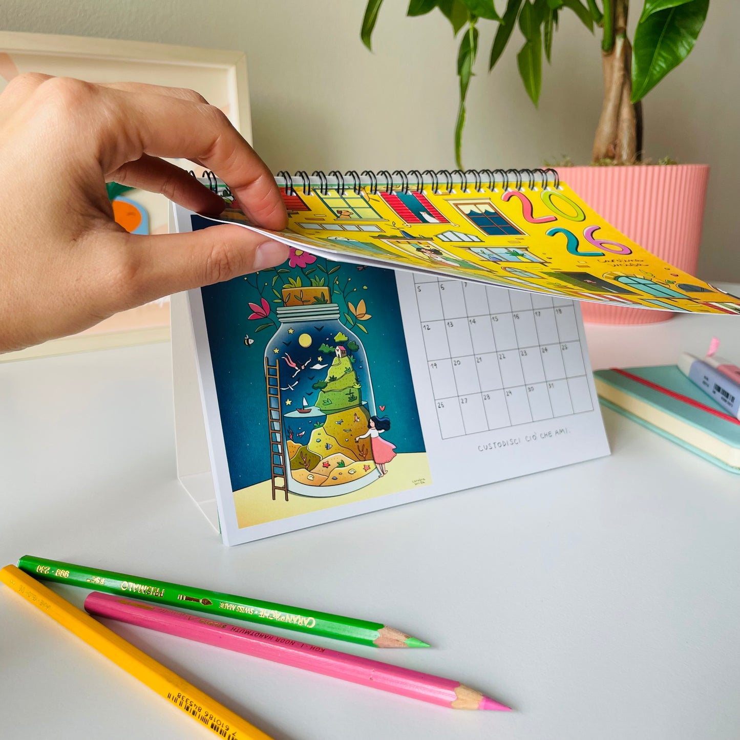 Calendario 2026 formato a5 da tavolo