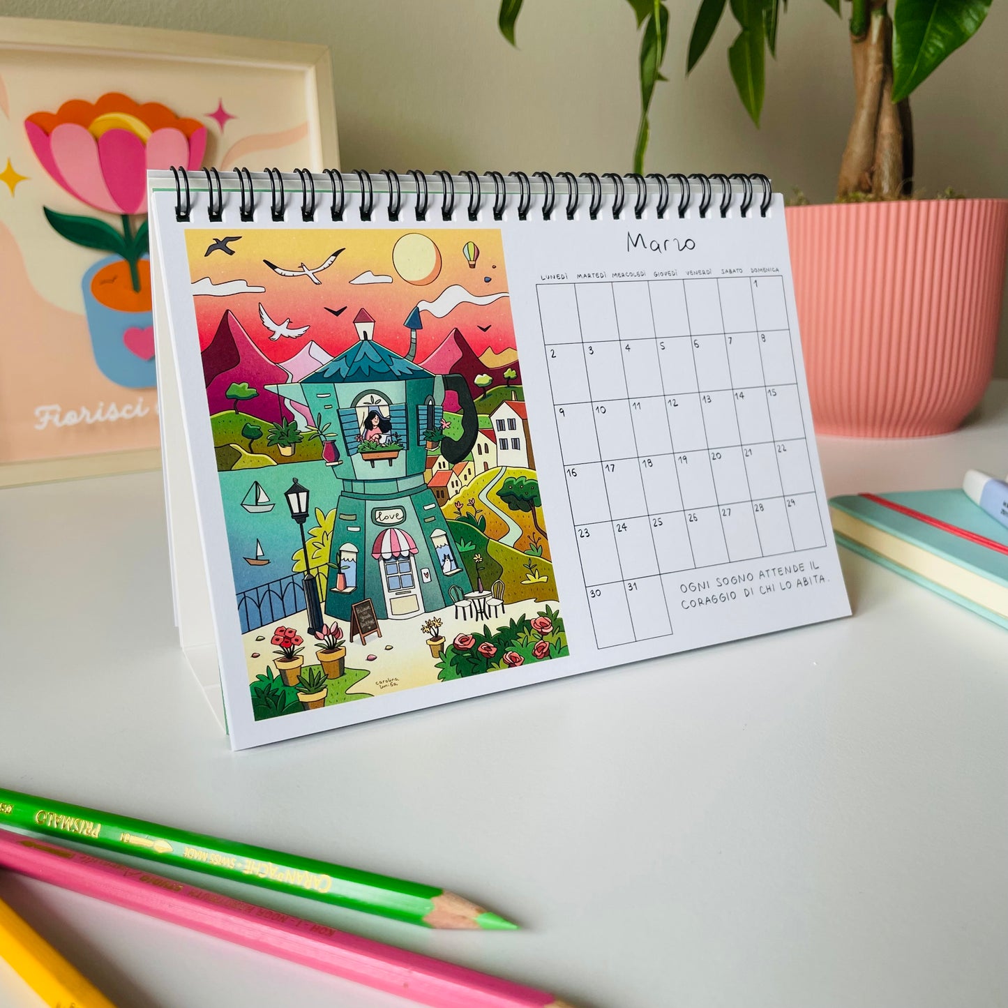 Calendario 2026 formato a5 da tavolo