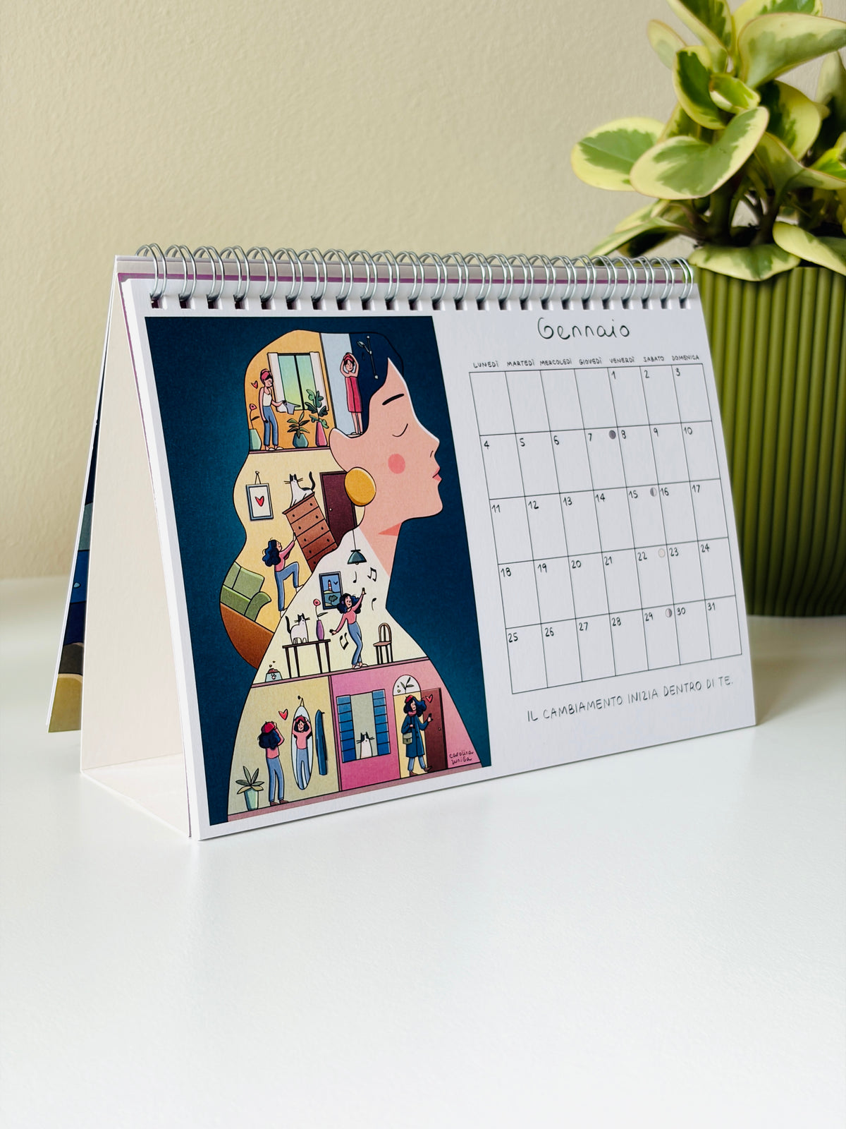 Calendario 2027 formato a5 da tavolo