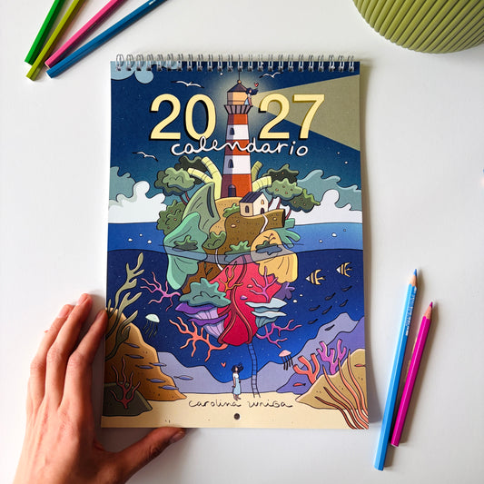 Calendario 2027 formato a4 da parete