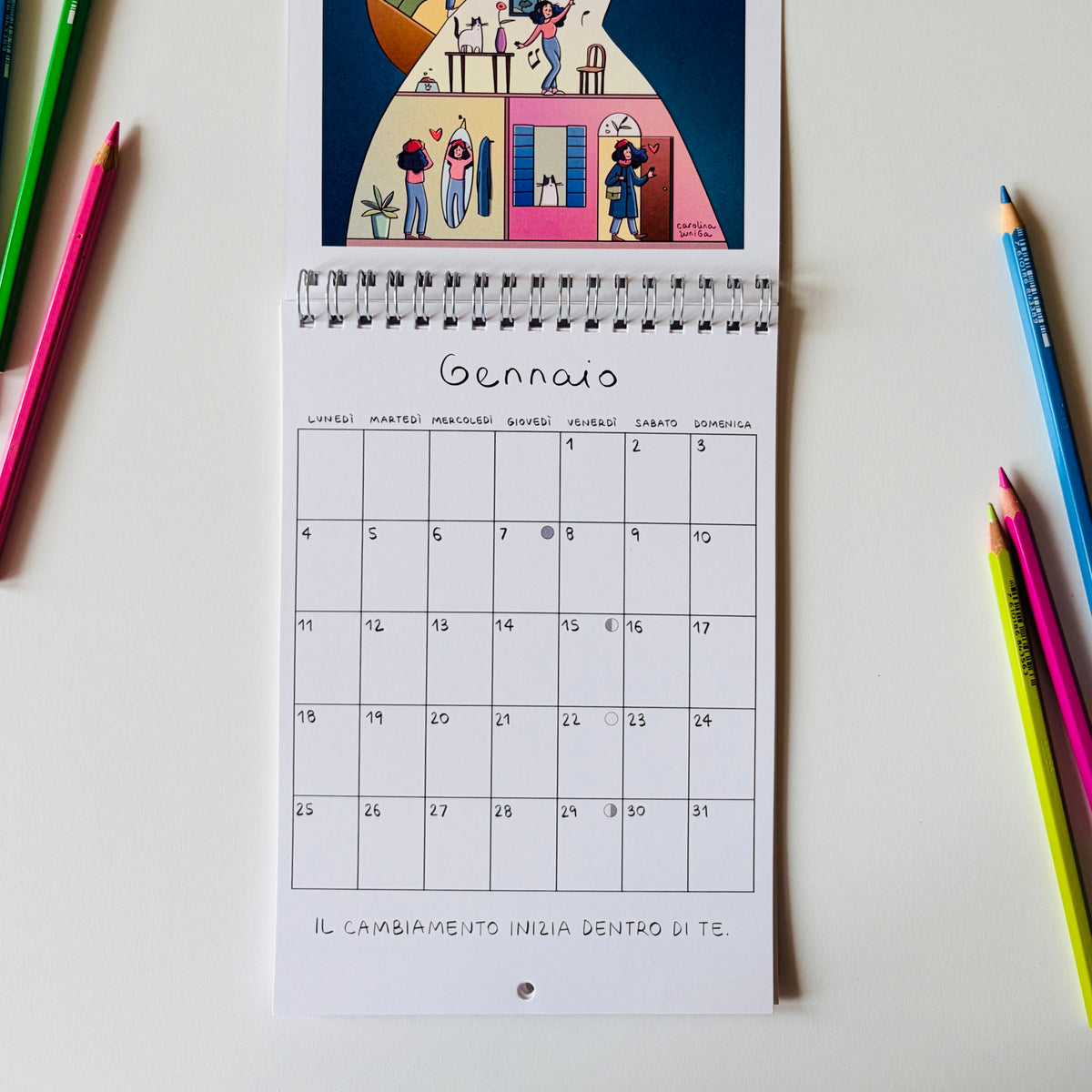 Calendario 2027 formato a5 da parete