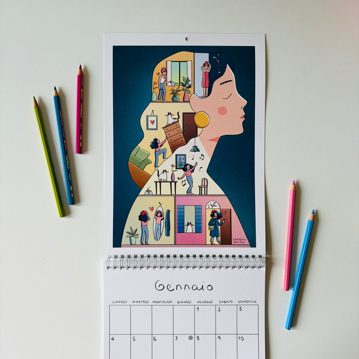 Calendario 2027 formato a4 da parete