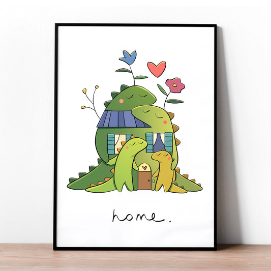 Home famiglia 4 dinosauri
