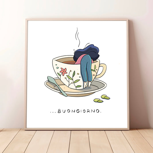 Stampa 20x20 - Tazzina buongiorno