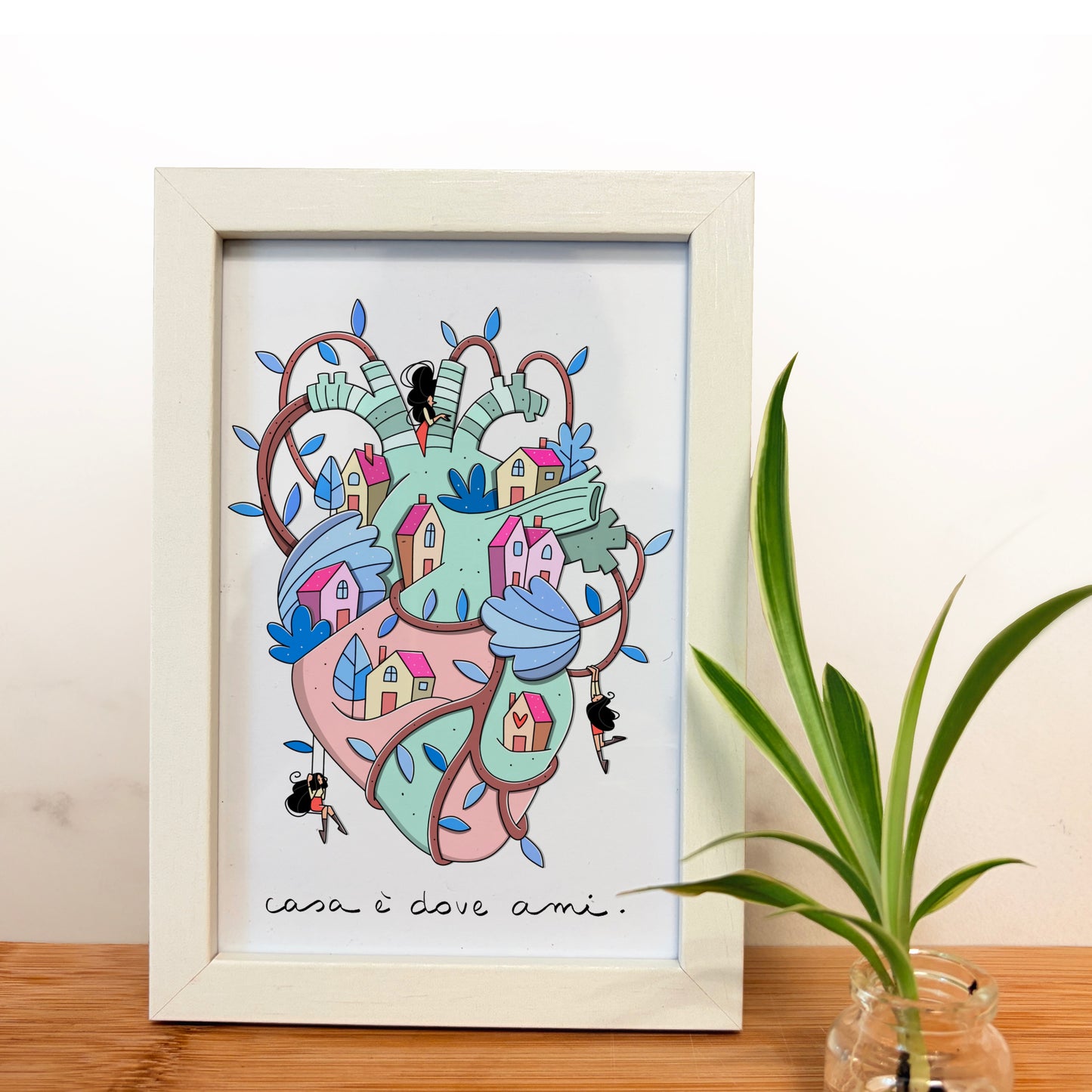 Cartolina a scelta con cornice 10x15