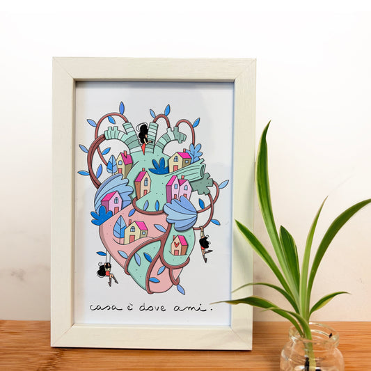 Cartolina a scelta con cornice 10x15